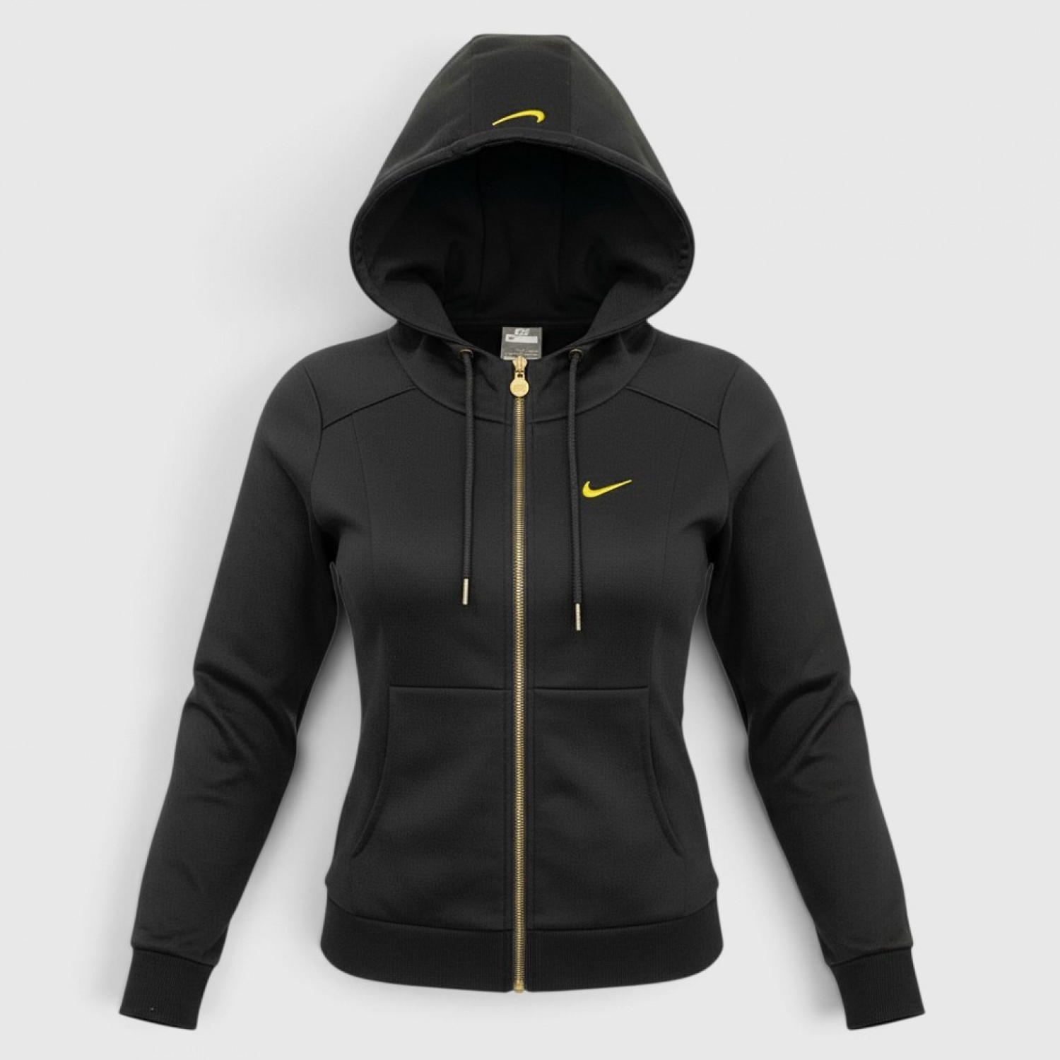 Nike Retro Full-Zip Hoodie Black & Gold / Pre Owned